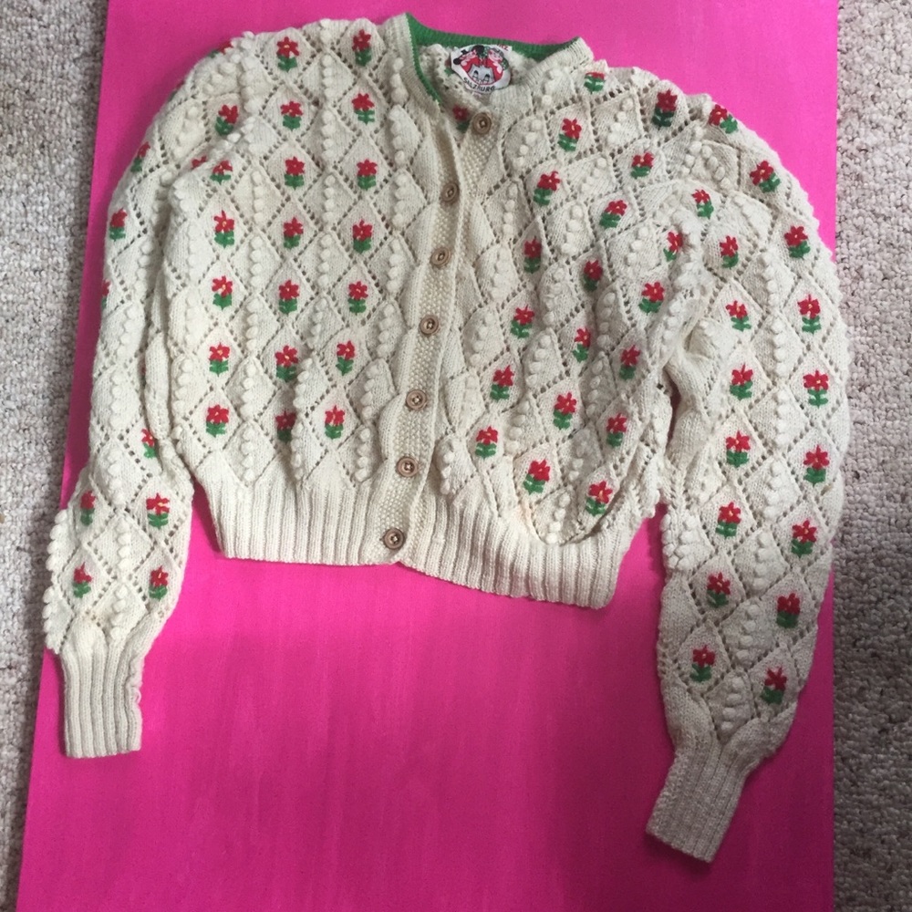 Vintage floral lanz of Austria sweater